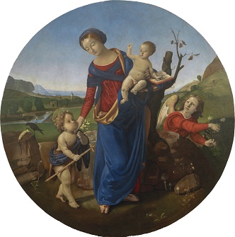 PIERO DI COSIMO, Virgem com o Menino, São João Batista criança e um anjo, 1500-1510, acervo MASP